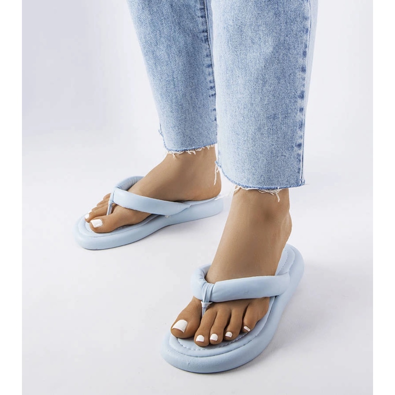 Flip-flops de culoare albastră Smithfield albastru 1
