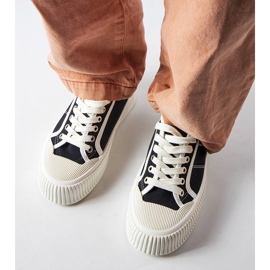 Adidasi Castanthei negri cu platforma negru 1