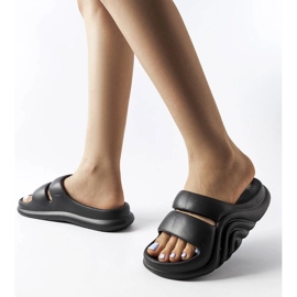Flip-flops din cauciuc negru de la Geneve 2