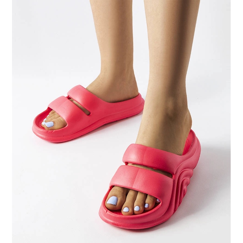 Sandale de cauciuc roz închis de la Geneve 1