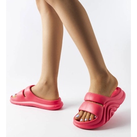 Sandale de cauciuc roz închis de la Geneve 2