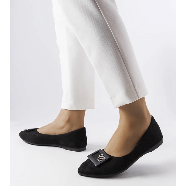 BM Balerini negri decorati cu strasuri de la Fleming negru 1