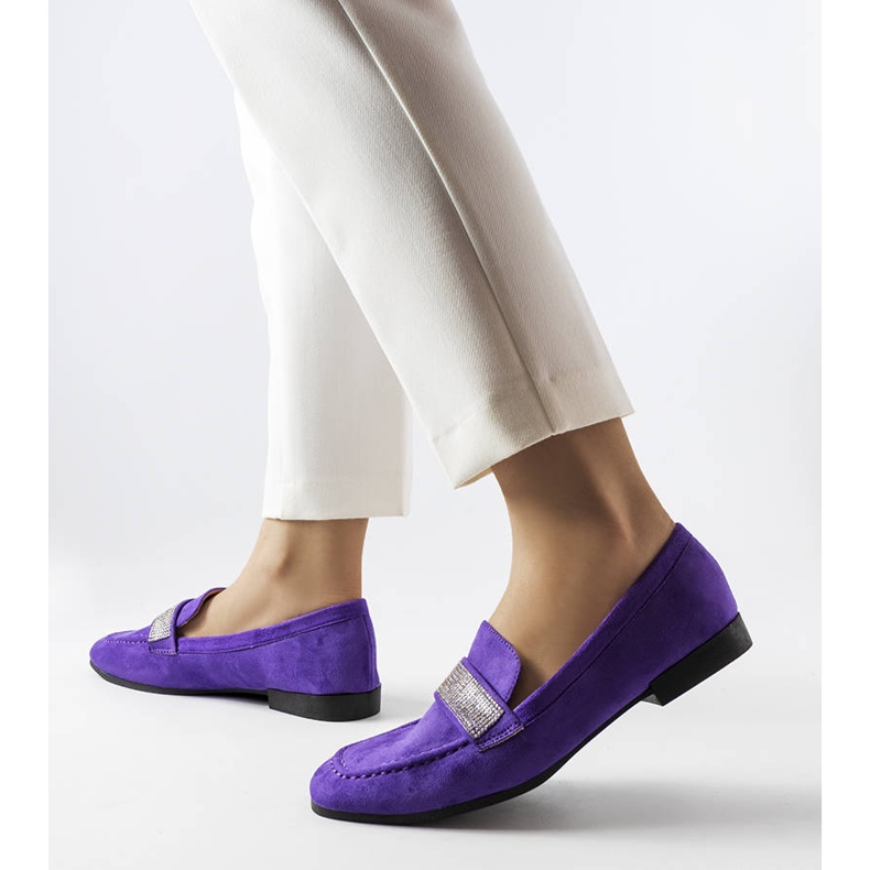 Mocasini violet cu strasuri Mignonette 1