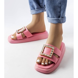 Glisoare cu strasuri roz Fusbert 1