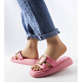 Glisoare cu strasuri roz Fusbert 2