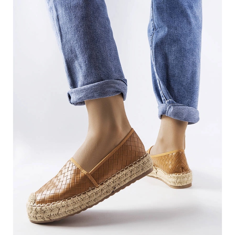 Espadrile maro decorate cu relief Geoffrey 1