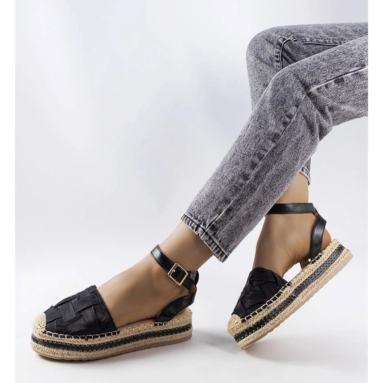 Espadrile negre cu platformă de la Lafrenière negru 1