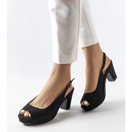 Sandale bloc negre de la Dionne negru 1