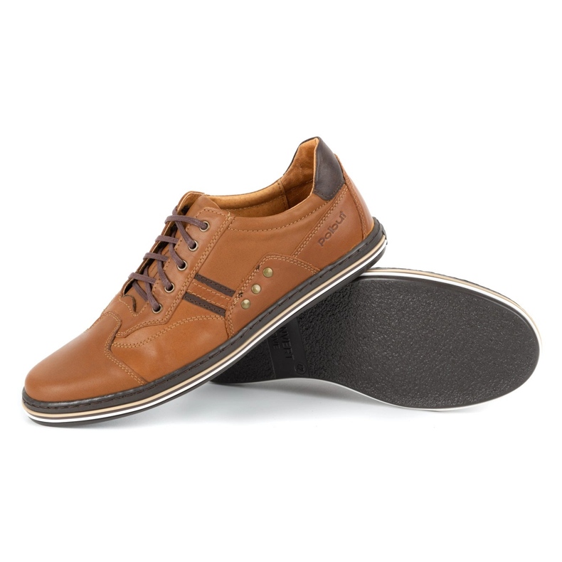 Polbut Pantofi bărbați casual 1801L Ax Camel maro 1