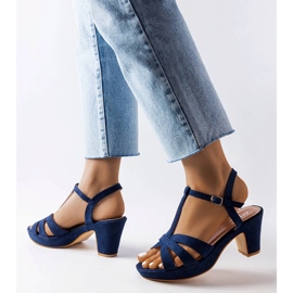 Inna Sandale bloc bleumarin de la Lagrange albastru 1