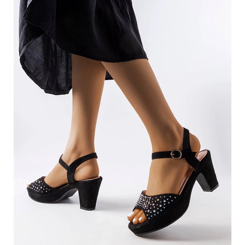 Inna Sandale Black Beltane block negru 1