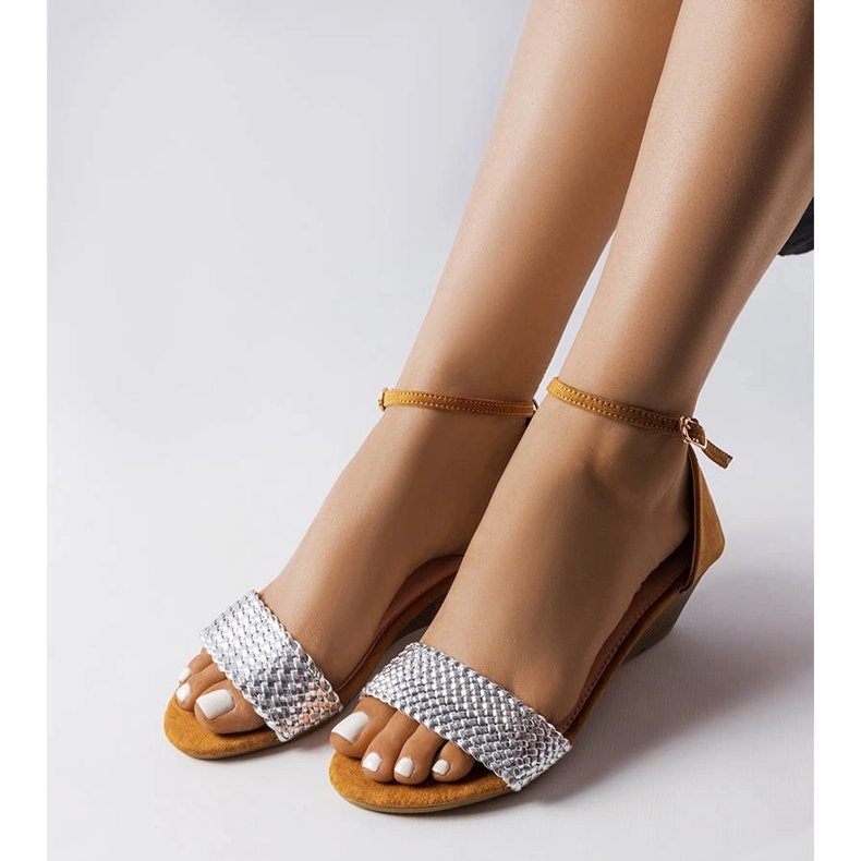 Sandale Veltri cu pană argintie 1