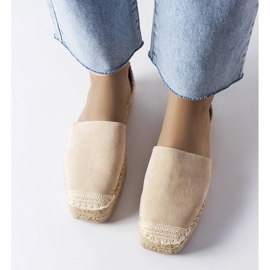 Espadrile bej cu inserție cu sclipici din Myasia 1 Espadrile bej cu inserție cu sclipici din Myasia 1