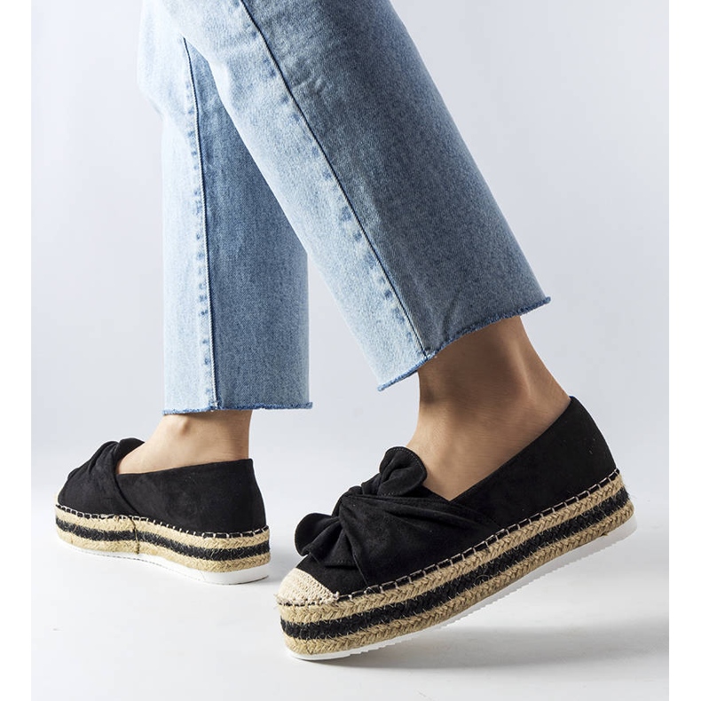 Espadrile cu platforma neagra de la Idana negru 1