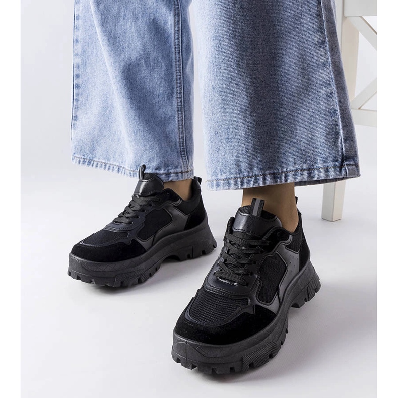 Tenisi groși negri de la Mikeladze negru 1