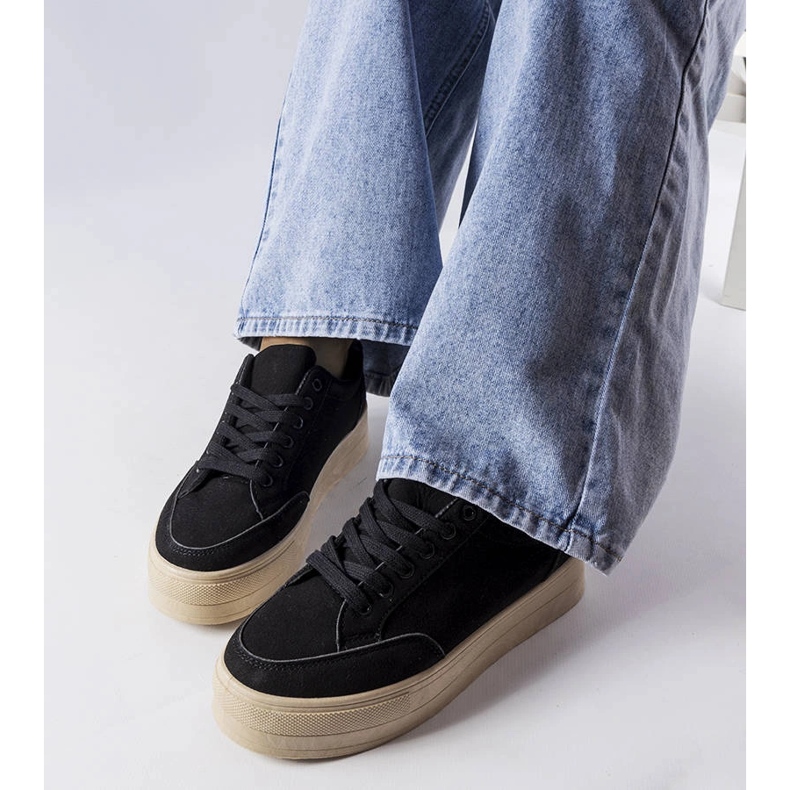 Tenisi negri pe platforma Amathymes negru 1