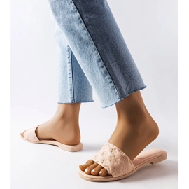 Sandale plate bej de la Amalie 2