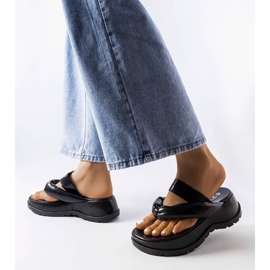 Inna Flip-flops groși negri de la Lupi negru 2