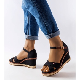 Espadrile negre cu pană de la Eleonora negru 1