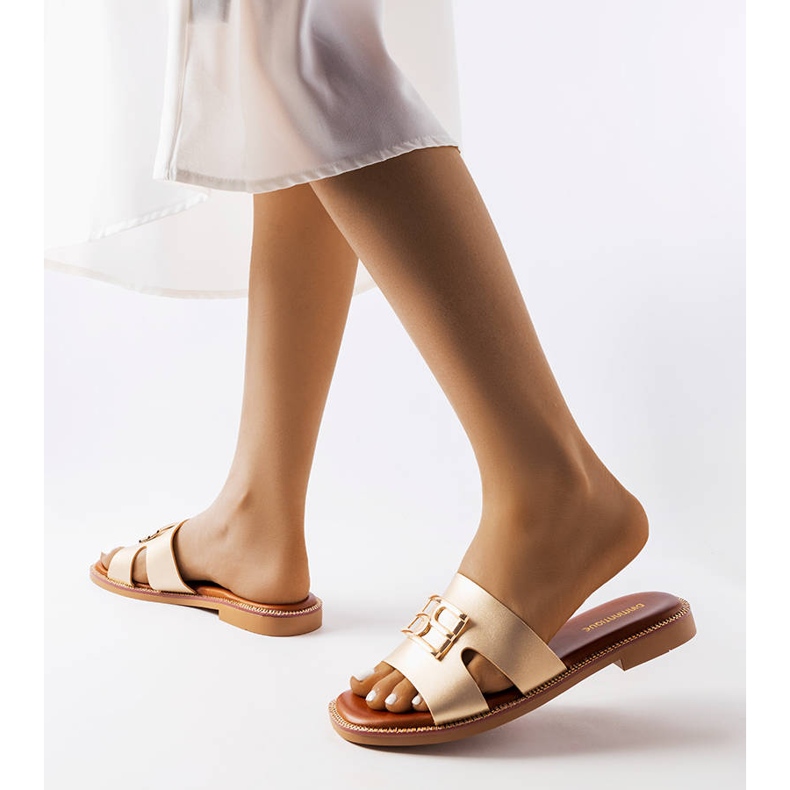 Şlapi Sabrine aurii de aur 2