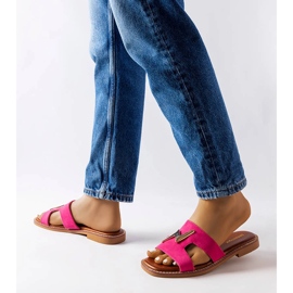 Sandale plate roz de la Leyra 2