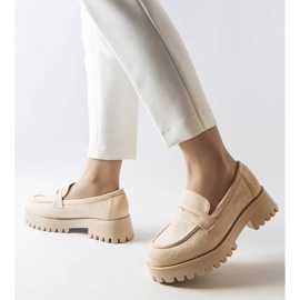 Inna Pantofi din piele ecologică bej de la Dina 2