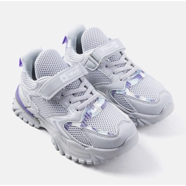 Tenisi gri pentru copii cu velcro de la Robillard 1