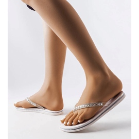 Flip-flops albi cu zirconiu Patrier 2