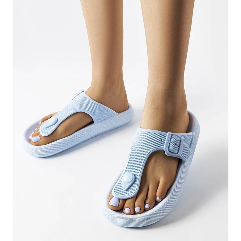 Sandale albastre cu platformă de la Moretti albastru 1