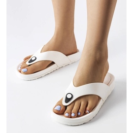 Flip-flops albi cu platformă Elide 1