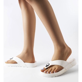 Flip-flops albi cu platformă Elide 2