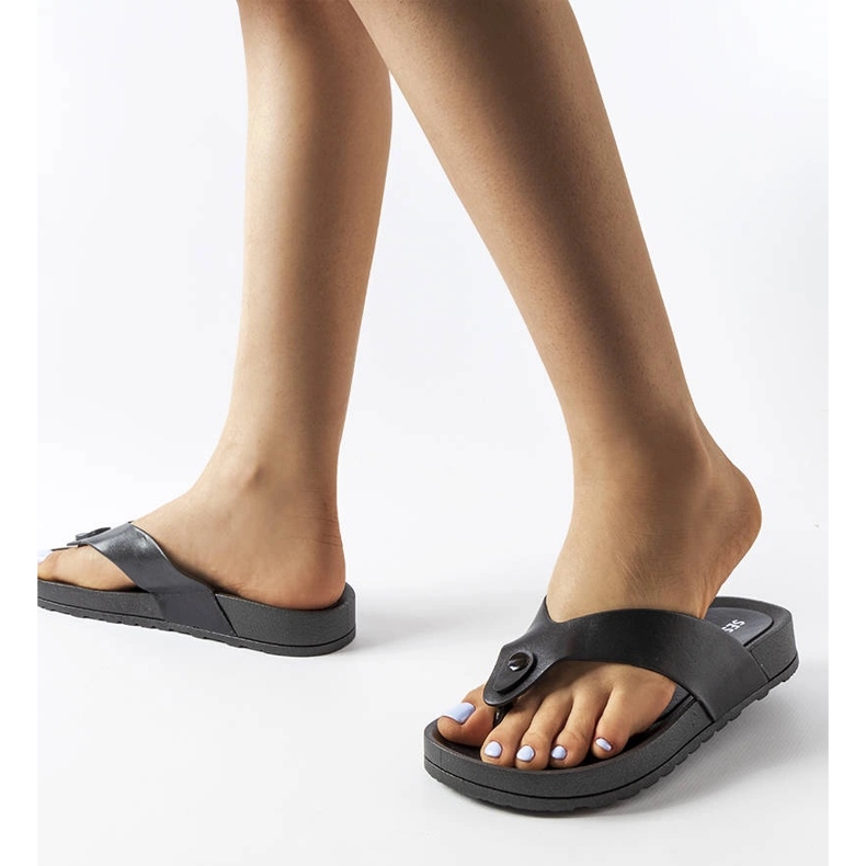 Inna Sandale cu platformă negre de la Elide negru 2