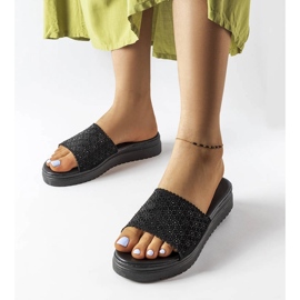 Glisoare ajurate negre cu zirconi de la Irvine negru 1 Glisoare ajurate negre cu zirconi de la Irvine negru 1