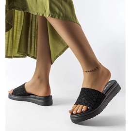 Glisoare ajurate negre cu zirconi de la Irvine negru 2 Glisoare ajurate negre cu zirconi de la Irvine negru 2