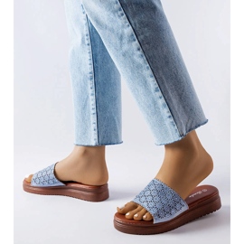 Glisoare albastre ajurate cu zirconi de la Irvine albastru 2