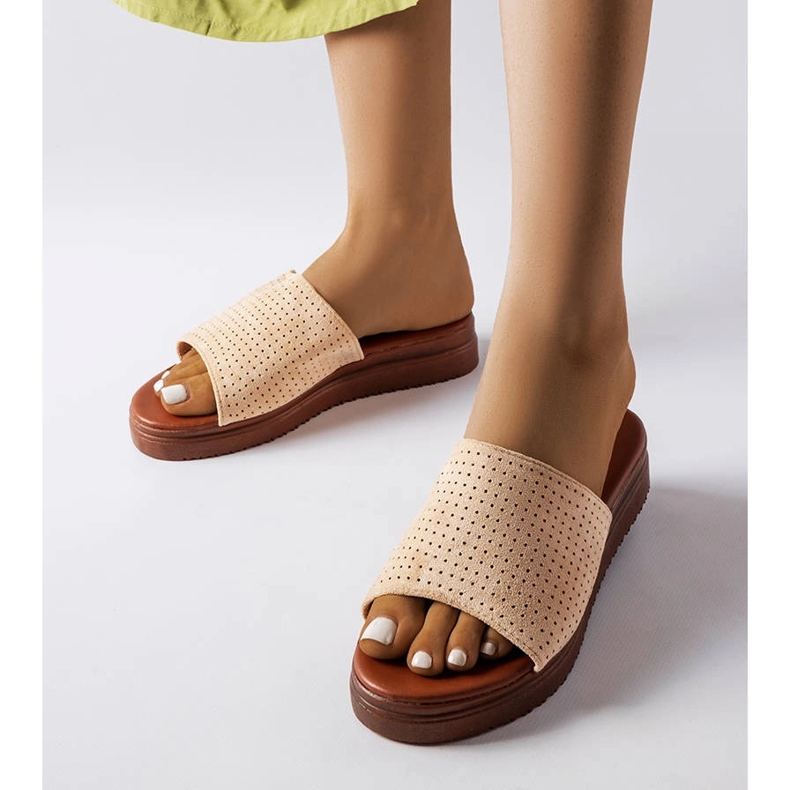 Tobogane bej cu căptușeală ajurata de la Idabel 1