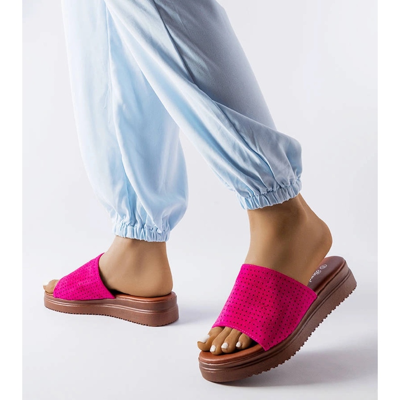 Tobogane roz închis cu căptușeală ajurata de la Idabel 2