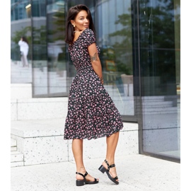 Sandale negre cu toc inalt de la Donizetti negru 1