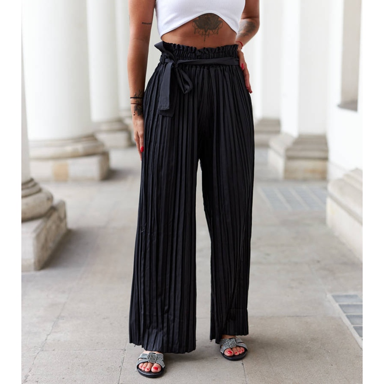 Flip-flops negri decorati cu zirconi Loreto negru 1