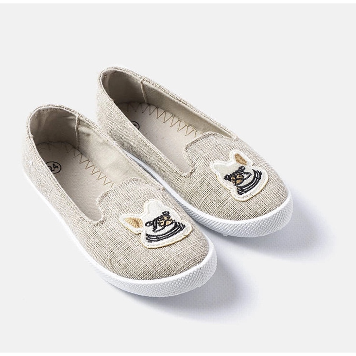 Adidași gri pentru copii cu aplicație Naomi 1