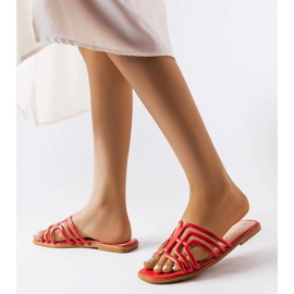 Papuci roșii de damă Gandy roșu 2