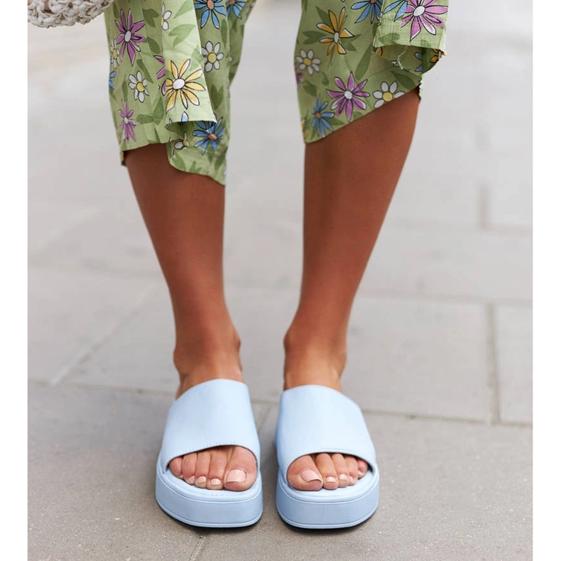 Sandale albastre cu platforma de la Orsola albastru 1