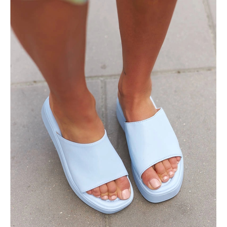 Sandale albastre cu platforma de la Orsola albastru 2