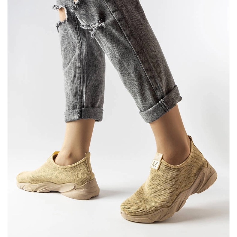 Adidași din material textil bej închis de la Aaron 1