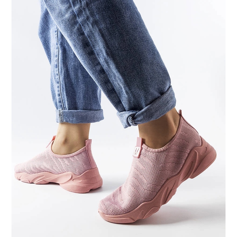 Tenisi roz din material textil de la Aaron 1