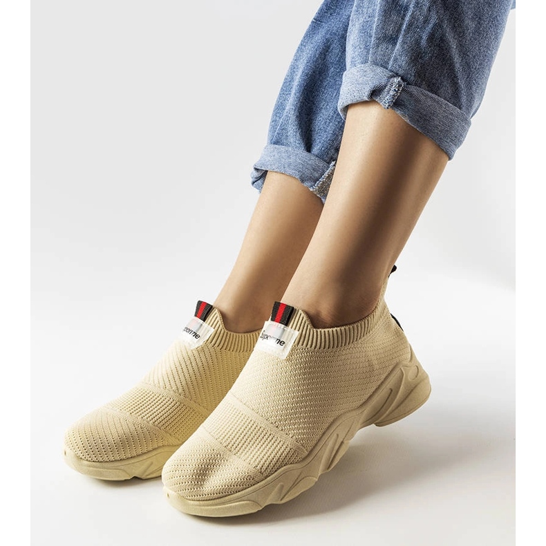 Tenisi slip-on bej de la Greco 1