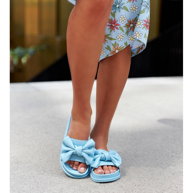 Glisoare albastre cu fundita de la Servigliano albastru 1