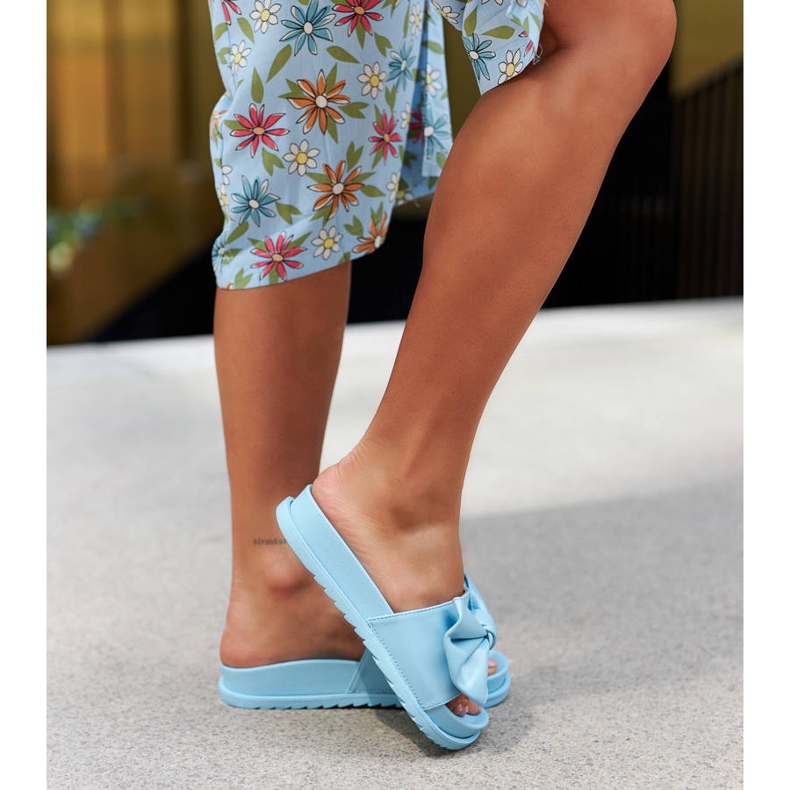 Glisoare albastre cu fundita de la Servigliano albastru 2