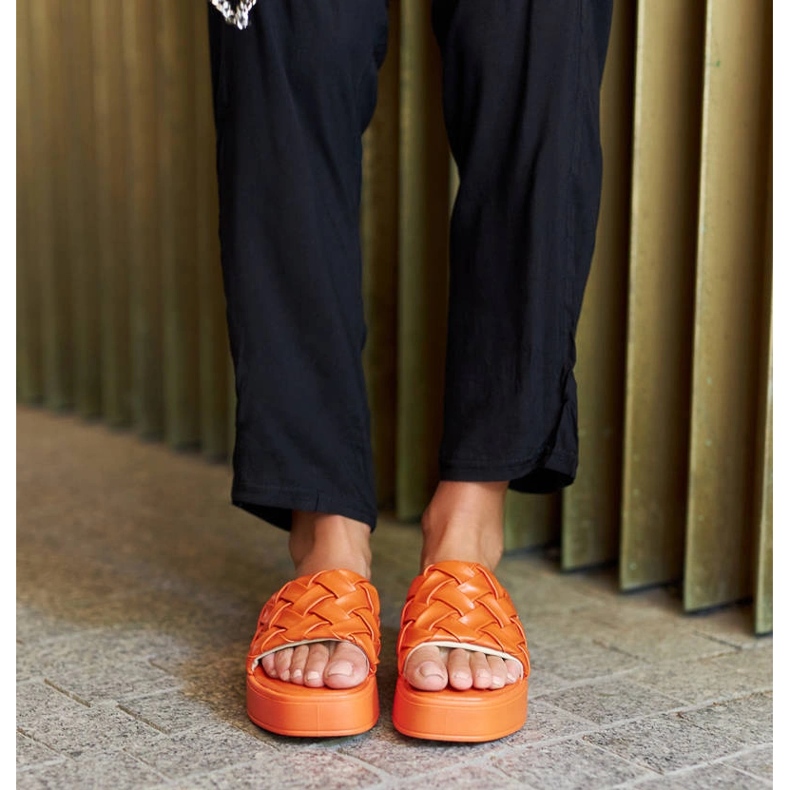 Tobogane portocalii cu platformă de la Colonnello portocale 2