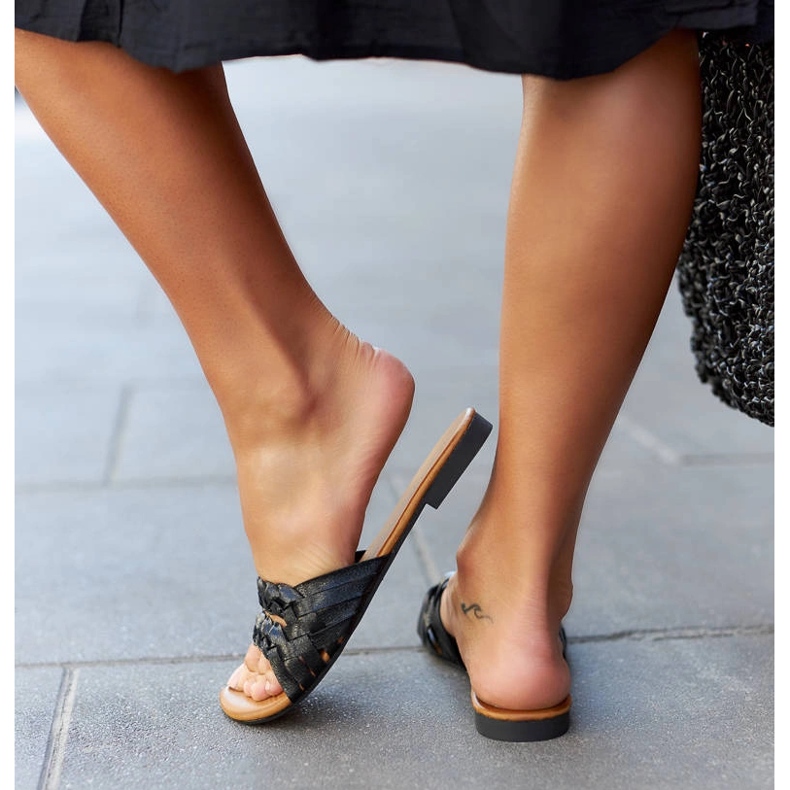 Inna Sandale țesute negre de la Arcangela negru 1